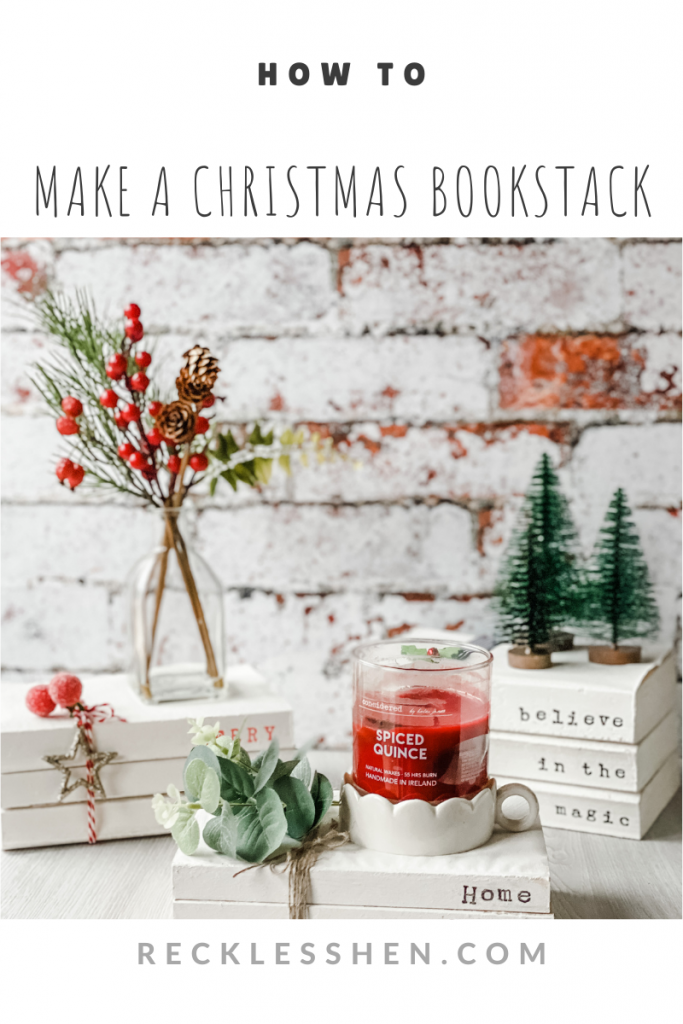 Christmas Bookstacks by RecklessHen pin